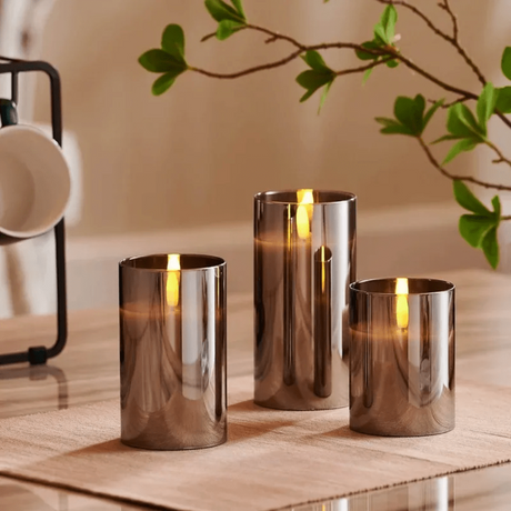 GlowCandle Dreier-Set Duftkerzen | Aromatisch | Wellness für Zuhause | Entspannende Deko