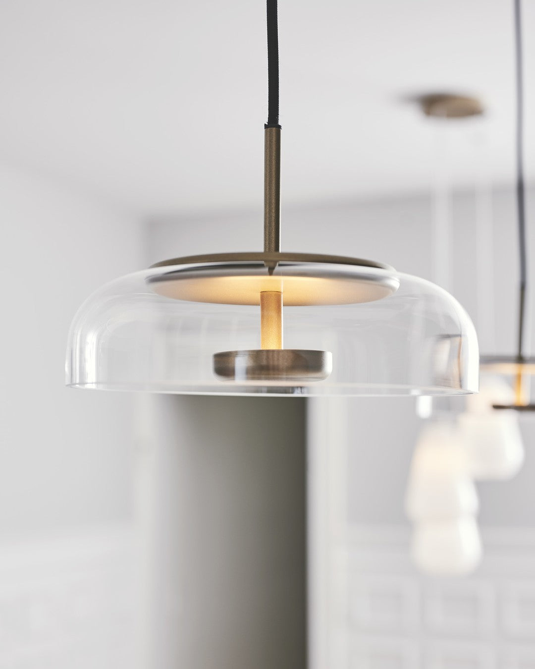 LunaVibe Messing Pendelleuchte | Moderne Hängelampe | Dimmbares Licht | Zeitloses Design