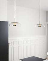 LunaVibe Messing Pendelleuchte | Moderne Hängelampe | Dimmbares Licht | Zeitloses Design