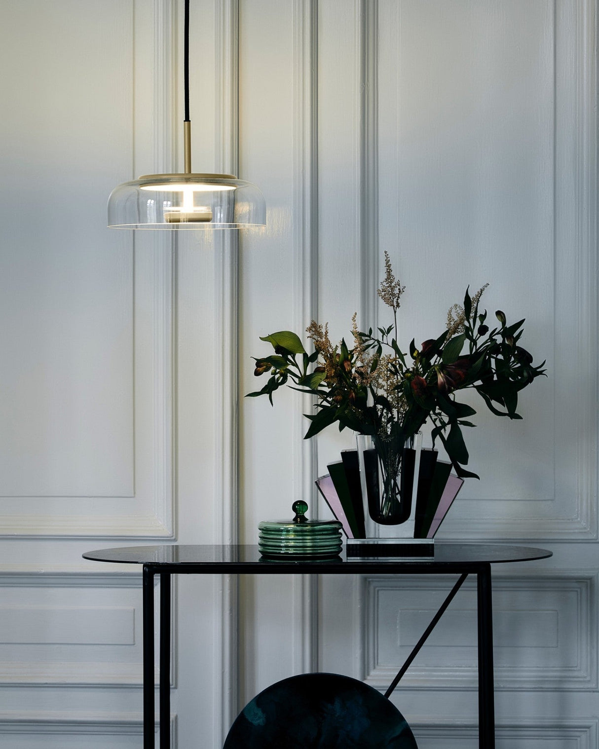 LunaVibe Messing Pendelleuchte | Moderne Hängelampe | Dimmbares Licht | Zeitloses Design