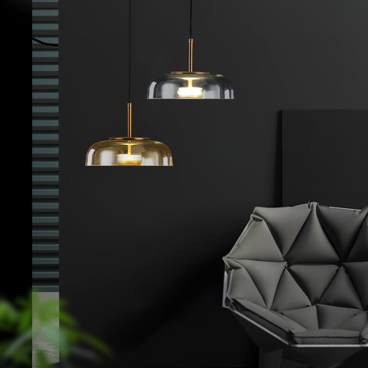 LunaVibe Messing Pendelleuchte | Moderne Hängelampe | Dimmbares Licht | Zeitloses Design