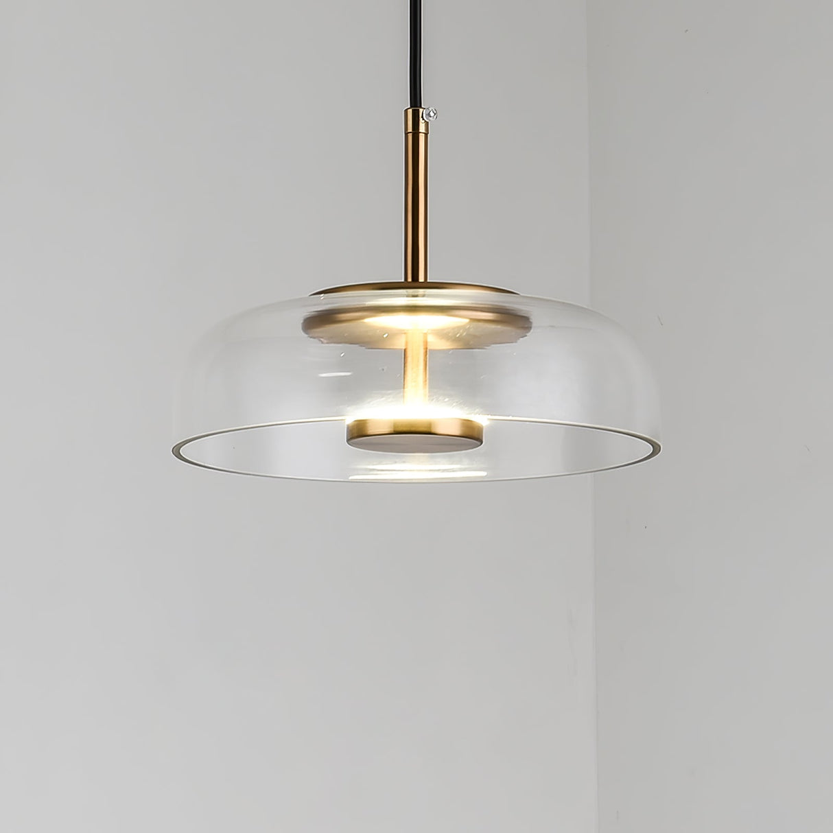 LunaVibe Messing Pendelleuchte | Moderne Hängelampe | Dimmbares Licht | Zeitloses Design