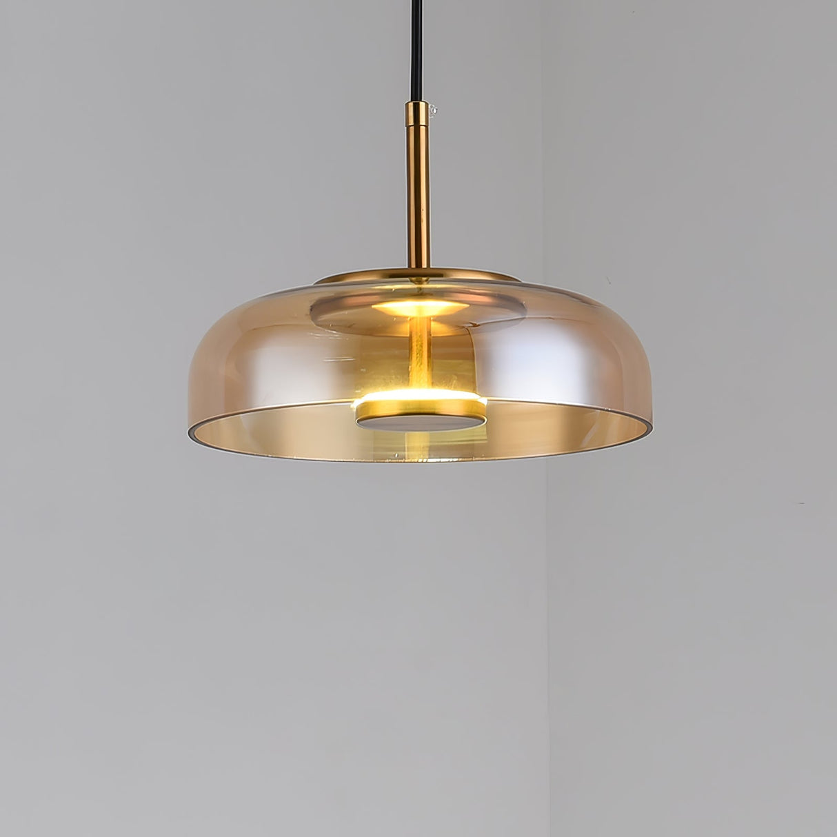 LunaVibe Messing Pendelleuchte | Moderne Hängelampe | Dimmbares Licht | Zeitloses Design