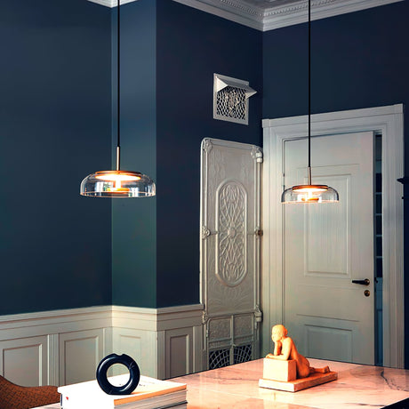 LunaVibe Messing Pendelleuchte | Moderne Hängelampe | Dimmbares Licht | Zeitloses Design