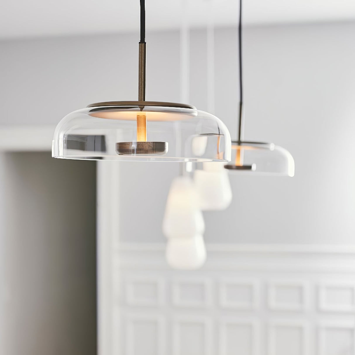 LunaVibe Messing Pendelleuchte | Moderne Hängelampe | Dimmbares Licht | Zeitloses Design