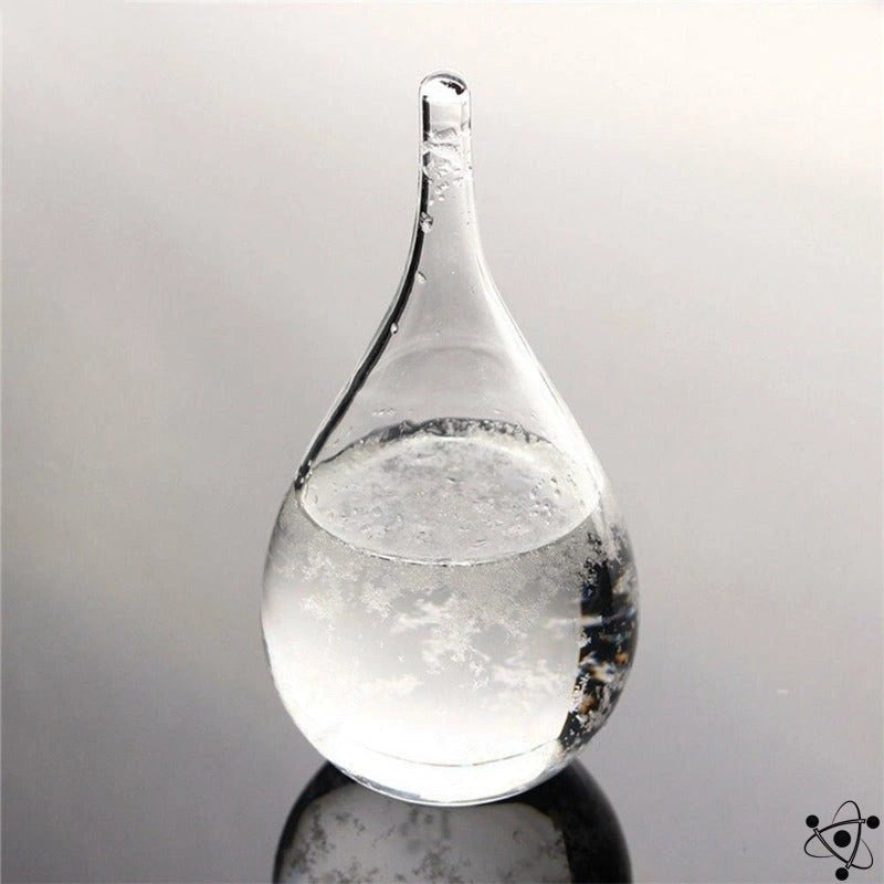 MeteoGlow Sturmglas | Wetteranzeige Deko | Handgefertigtes Glasdesign für Zuhause