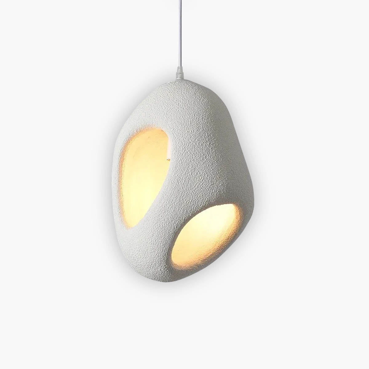 SereniGlow Pendelleuchte im Wabi-Sabi Design | Natürlicher Stil | Dimmbares LED-Licht | Ideal für Wohnzimmer & Esszimmer