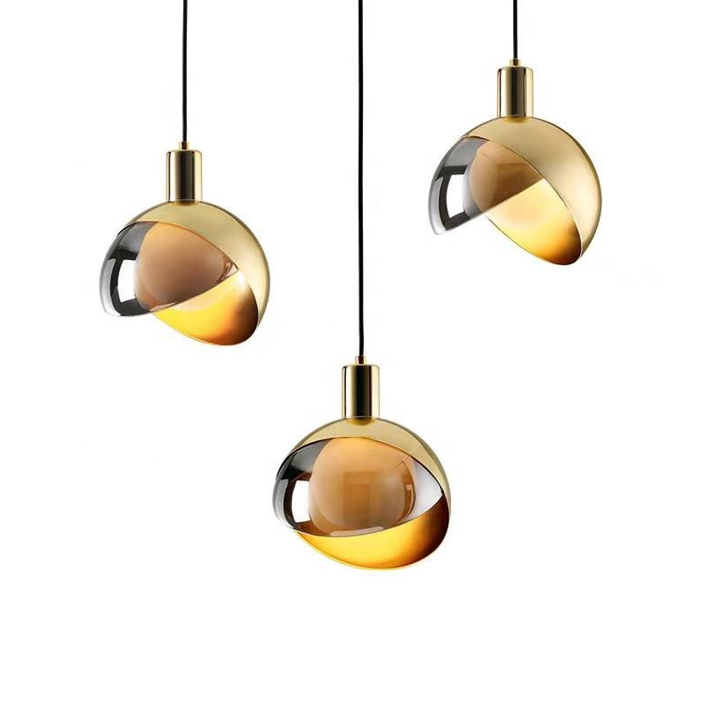 GoldVibe Pendelleuchte aus Goldglas | Modernes Design | Dimmbar | Elegante Beleuchtung für Wohnzimmer & Esszimmer