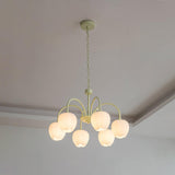 MatchaBloom Tulpen-Kronleuchter | Elegantes Design | Hochwertiges Glas | Perfekt für Esszimmer & Wohnzimmer
