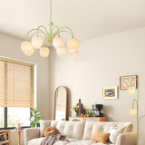 MatchaBloom Tulpen-Kronleuchter | Elegantes Design | Hochwertiges Glas | Perfekt für Esszimmer & Wohnzimmer