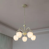 MatchaBloom Tulpen-Kronleuchter | Elegantes Design | Hochwertiges Glas | Perfekt für Esszimmer & Wohnzimmer