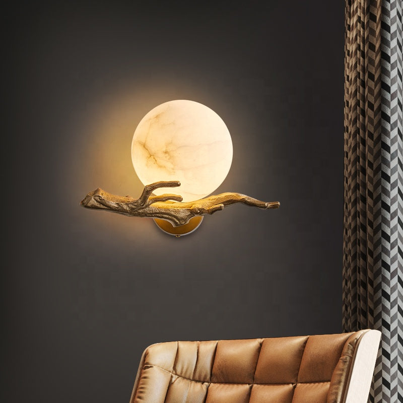 LunaMarmo Marmor-Wandlampe | Kreatives Design | LED Beleuchtung für Stilvolle Innenräume
