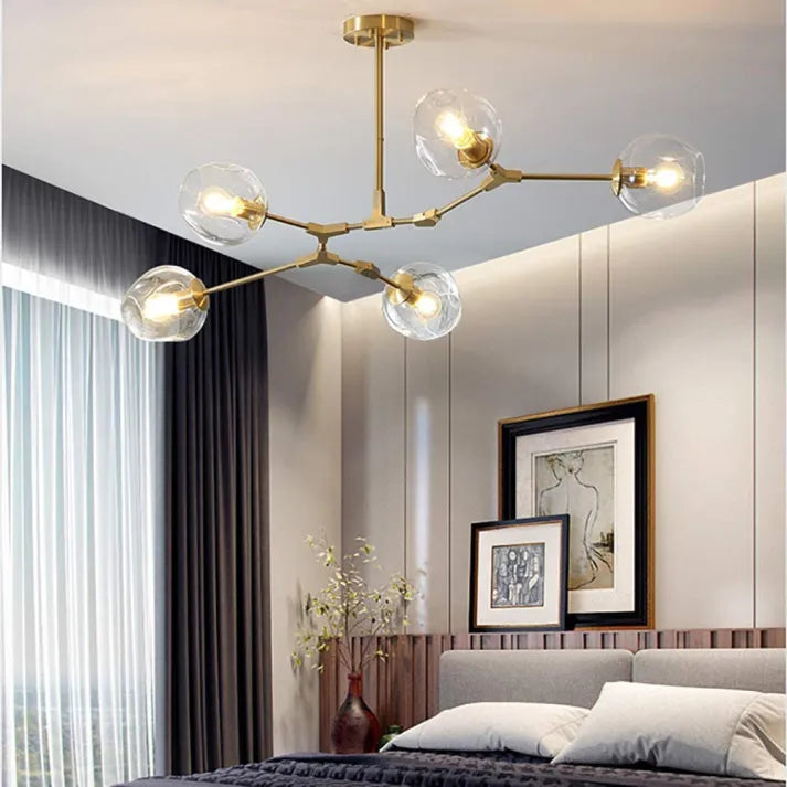BubbleSphere Sputnik Kronleuchter mit Glaskugeln | Modernes Design | Luxuriöse Beleuchtung für Wohn- & Esszimmer