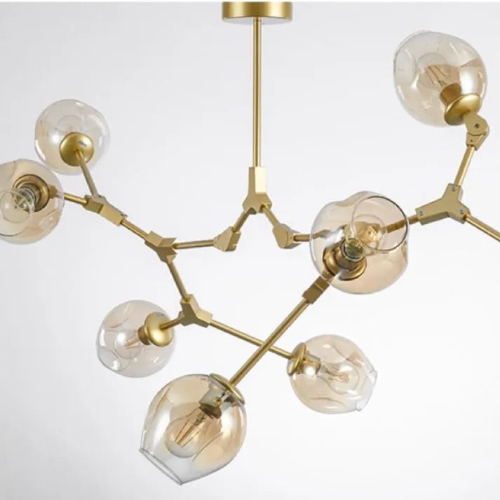 BubbleSphere Sputnik Kronleuchter mit Glaskugeln | Modernes Design | Luxuriöse Beleuchtung für Wohn- & Esszimmer