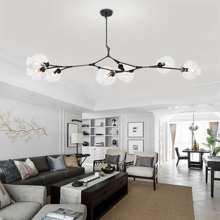 BubbleSphere Sputnik Kronleuchter mit Glaskugeln | Modernes Design | Luxuriöse Beleuchtung für Wohn- & Esszimmer