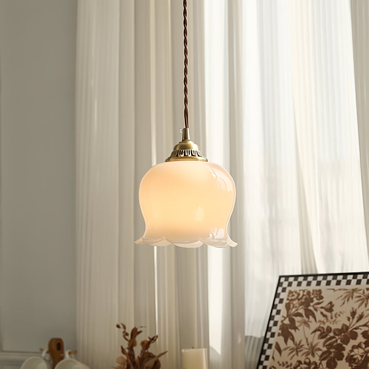 Bloomelia Talblume Pendelleuchte | Blütenförmiges Design | Elegante Beleuchtung für Zuhause