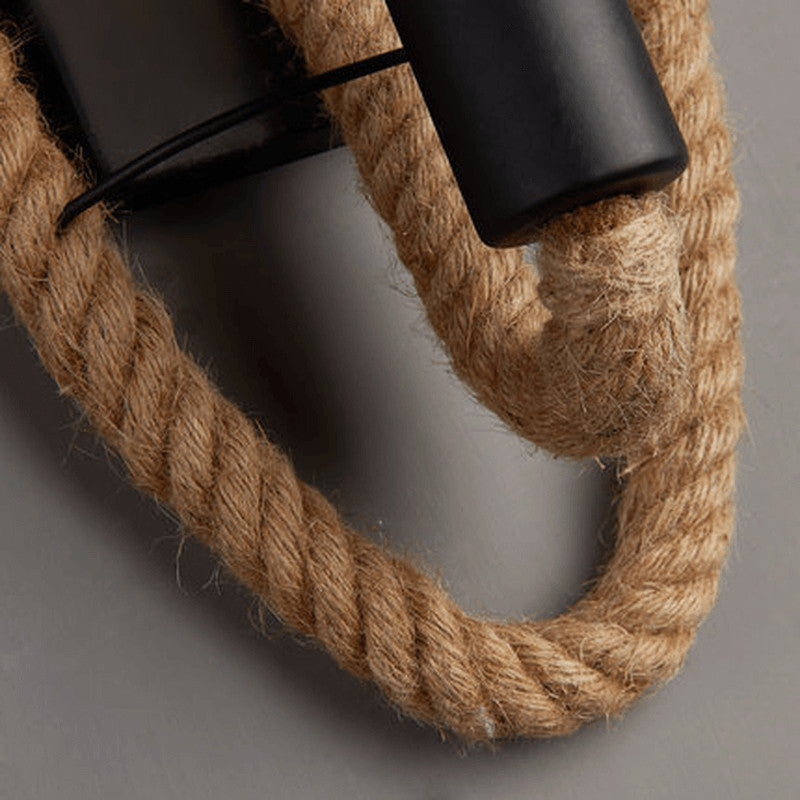 RusticGlow Seil-Wandleuchte | Vintage Stil | Hanfseil-Lampendesign | Einzigartige Dekoration | Umweltfreundliche Wandlampe