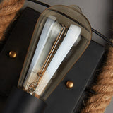 RusticGlow Seil-Wandleuchte | Vintage Stil | Hanfseil-Lampendesign | Einzigartige Dekoration | Umweltfreundliche Wandlampe