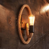 RusticGlow Seil-Wandleuchte | Vintage Stil | Hanfseil-Lampendesign | Einzigartige Dekoration | Umweltfreundliche Wandlampe