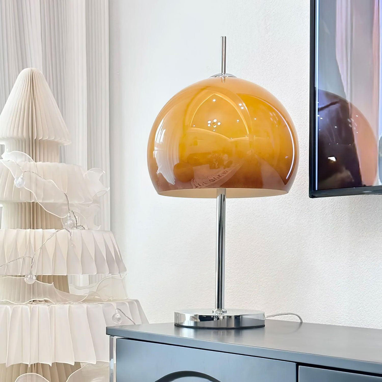 LumiDome Pilz-Tischlampe | Bauhaus Design Tischleuchte | Dekorative Beleuchtung | Stilvolle Nachttischlampe