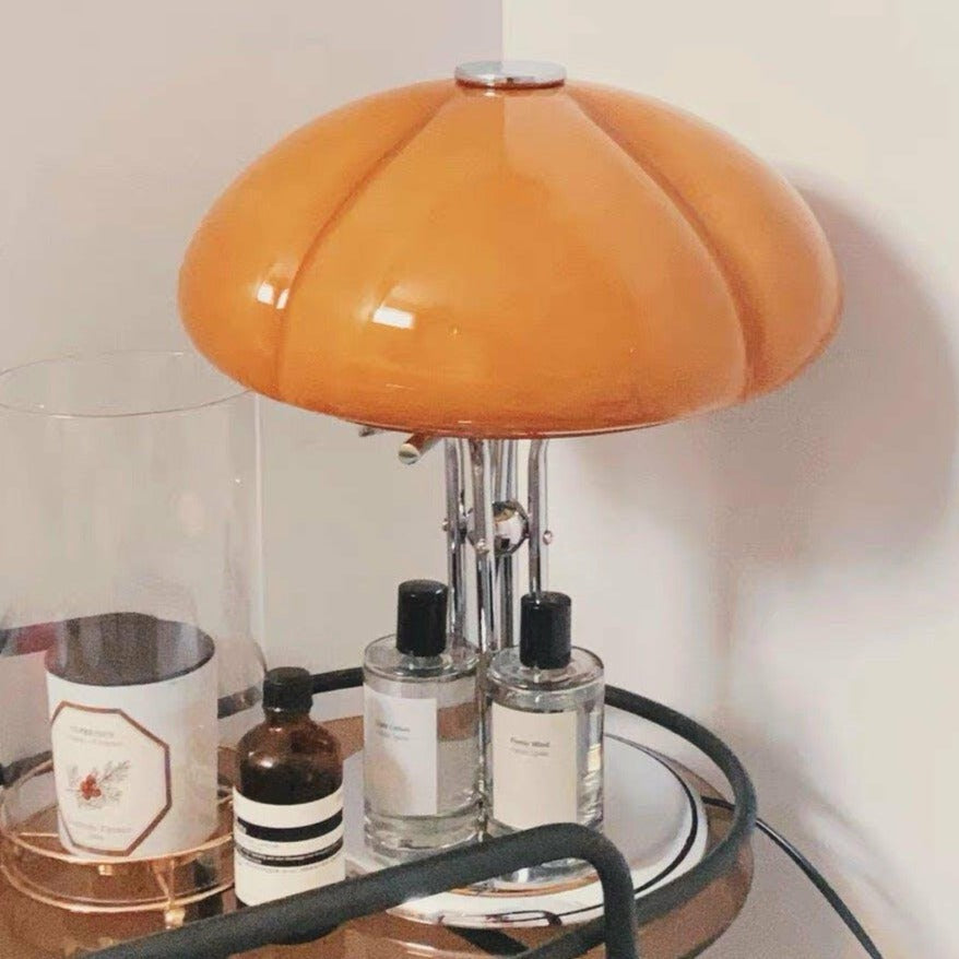 LumiDome Pilz-Tischlampe | Bauhaus Design Tischleuchte | Dekorative Beleuchtung | Stilvolle Nachttischlampe