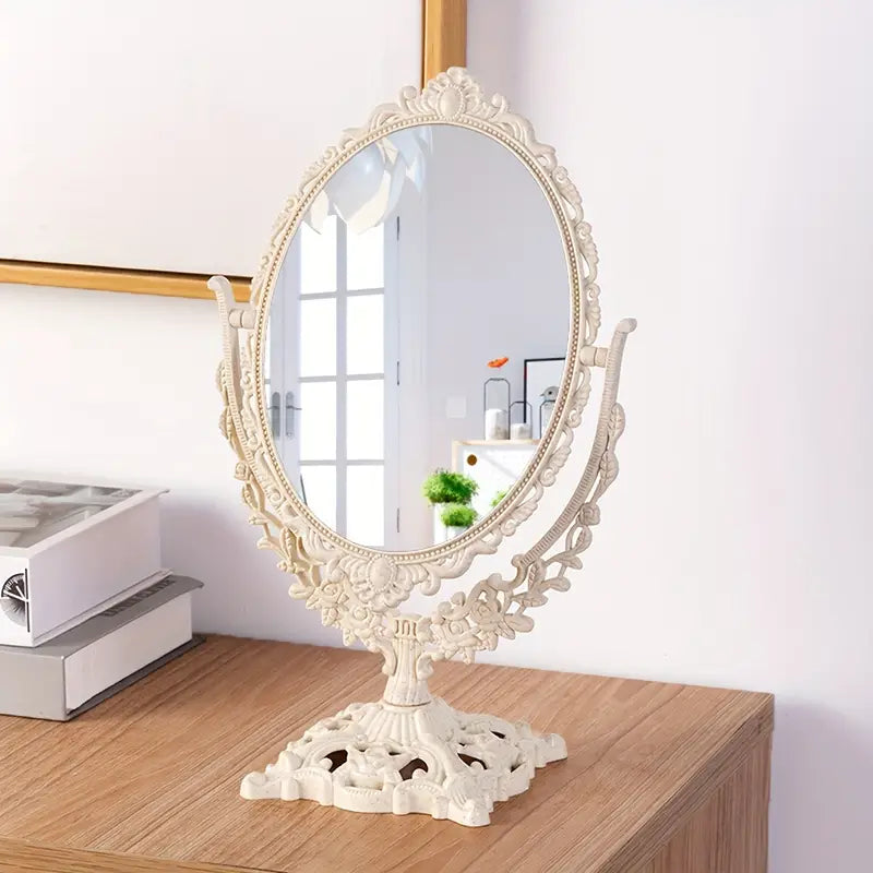 EternaMirror Vintage Schminkspiegel | Zeitloses Design | Eleganter Standspiegel für Ihr Zuhause