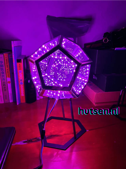 InfinityLoom Dodekaeder Farbkunstlicht | Unendliches LED-Stimmungslicht | Modernes Design | Dekorativ