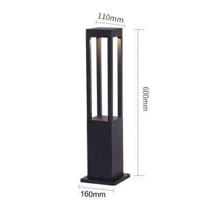 SolaraNova Solarbetriebene Säulenlampe | Nachhaltige Gartenbeleuchtung | LED Außenleuchte | Wetterfest | Solarbetriebene Lichtquelle für Terrasse & Garten