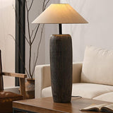 RusticAura Stehlampe aus erodiertem Holz | Natürlicher Stil | Perfekt für Wohnzimmer & Schlafzimmer | LED-kompatibel