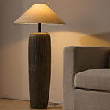 RusticAura Stehlampe aus erodiertem Holz | Natürlicher Stil | Perfekt für Wohnzimmer & Schlafzimmer | LED-kompatibel