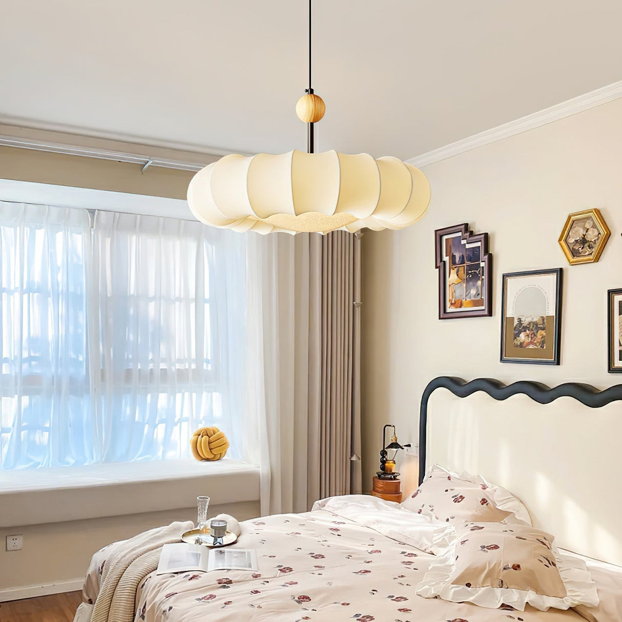 EtherealGlow Winnie Veil Pendelleuchte | Modernes Design | Stimmungsvolle Beleuchtung | Perfekt für Wohnzimmer