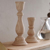 EternaWood Klassische Holz-Kerzenständer | Zeitloses Design | Elegante Tafel-Deko