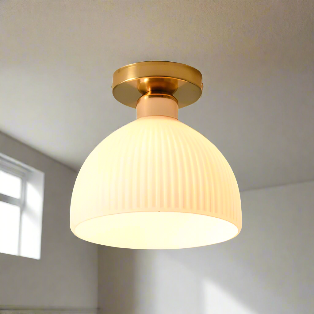 LumaDome Moderne Deckenleuchte aus Milchglas | Elegantes Design | Perfekt für Wohnräume
