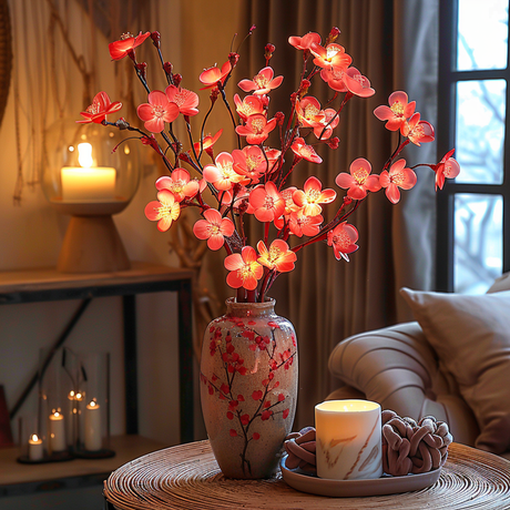 FairyGlow Olivenzweig LED Lichterkette | Feenlicht Dekoration | Stimmungsvolle Beleuchtung für Zuhause