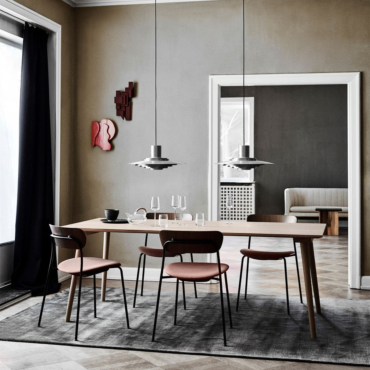 Nordura Aluminium Pendelleuchte | Moderne Hängelampe im nordischen Design | Verstellbare Höhenoptionen | Elegante Wohnbeleuchtung
