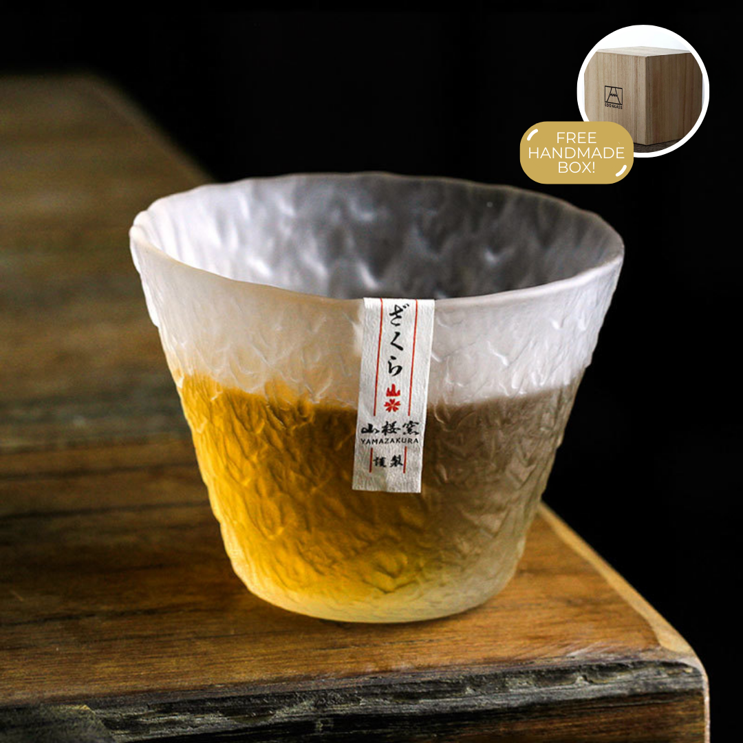 EdoGlass Japanisches Whiskeyglas | Traditionelles Edo-Design | Handgefertigt | Eleganz für Ihre Bar