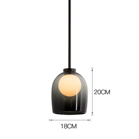 EvoGlow Moderne Glas Kugel Pendelleuchte | Zeitloses Design | Wohn- & Esszimmer Deko