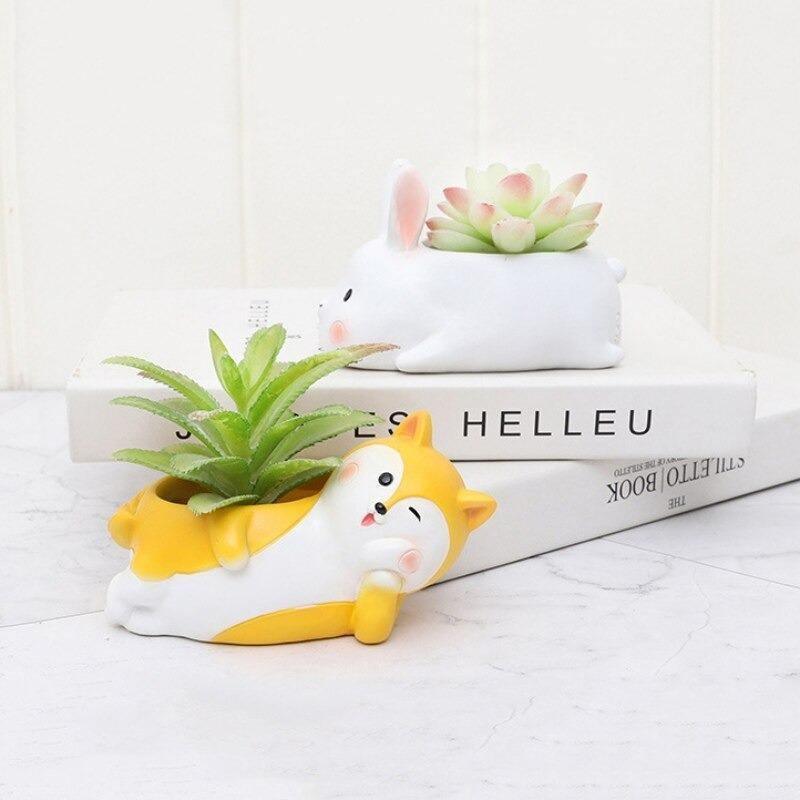 PetBloom Tierfigur Sukkulenten Pflanzgefäß | Lustige Tierformen | Dekoration für Zuhause