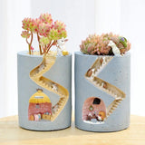 CritterHome Tierischer Blumentopf | Dekorativer Pflanztopf für Zuhause | Stil: Igel oder Hase