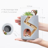 CritterHome Tierischer Blumentopf | Dekorativer Pflanztopf für Zuhause | Stil: Igel oder Hase