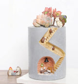 CritterHome Tierischer Blumentopf | Dekorativer Pflanztopf für Zuhause | Stil: Igel oder Hase