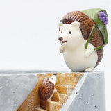 CritterHome Tierischer Blumentopf | Dekorativer Pflanztopf für Zuhause | Stil: Igel oder Hase