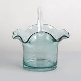 GlassBag Design-Glasvase | Modernes Korb- und Taschen-Design | Dekorative Vase | Handgefertigtes Wohnaccessoire