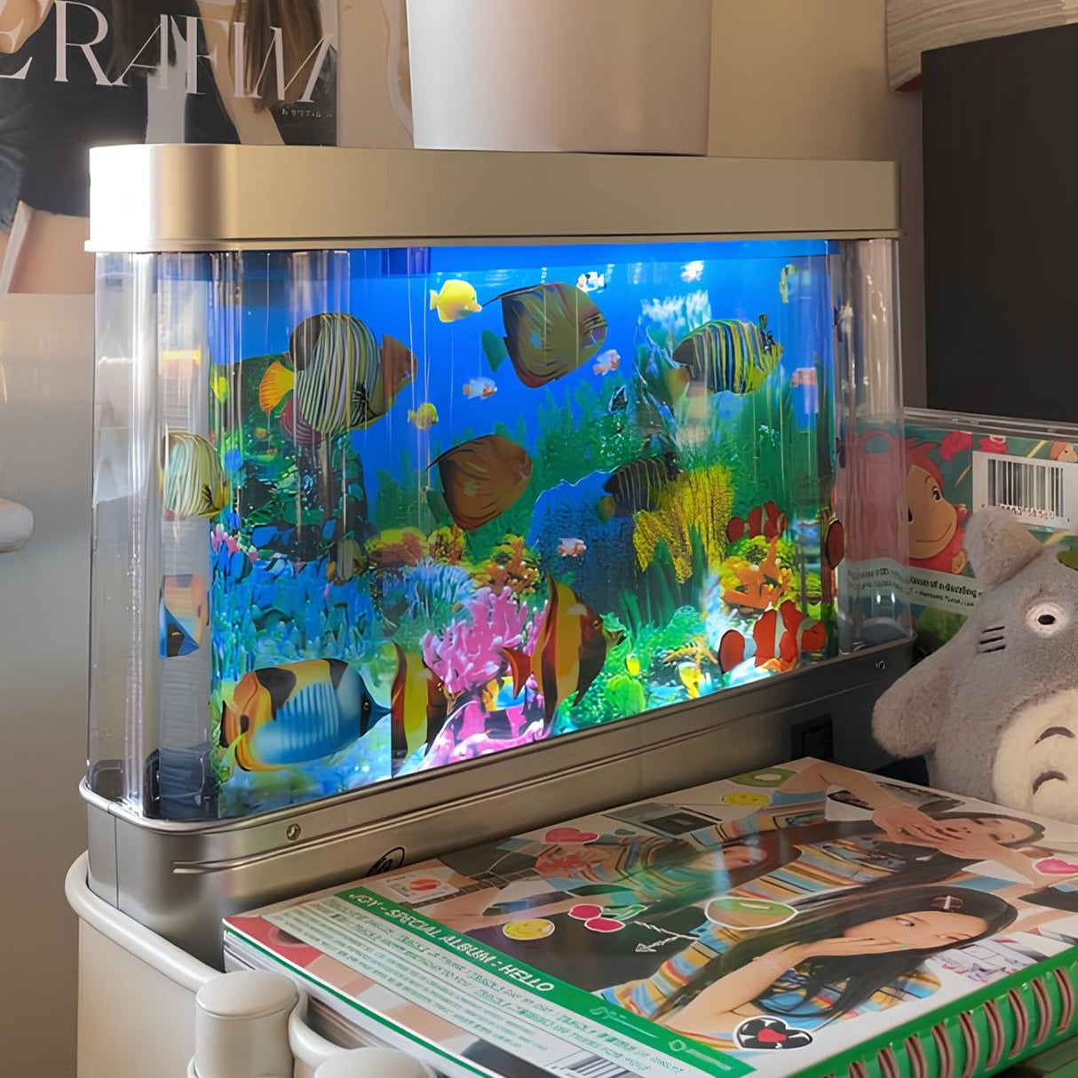 OceanVibe Retro Design Aquarium Lampe | LED Stimmungslicht | Dekorative Beleuchtung