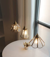 Brassoria Messing Glas Pendelleuchte | Elegantes Design | Dimmbar | Hochwertige Beleuchtung für Esszimmer & Wohnzimmer