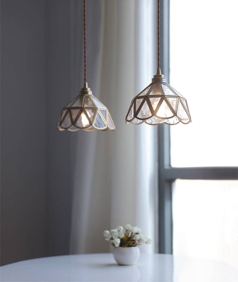 Brassoria Messing Glas Pendelleuchte | Elegantes Design | Dimmbar | Hochwertige Beleuchtung für Esszimmer & Wohnzimmer
