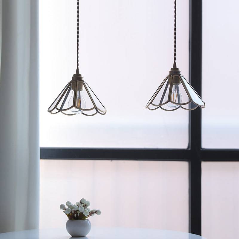 Brassoria Messing Glas Pendelleuchte | Elegantes Design | Dimmbar | Hochwertige Beleuchtung für Esszimmer & Wohnzimmer