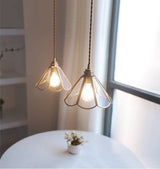 Brassoria Messing Glas Pendelleuchte | Elegantes Design | Dimmbar | Hochwertige Beleuchtung für Esszimmer & Wohnzimmer