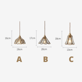 Brassoria Messing Glas Pendelleuchte | Elegantes Design | Dimmbar | Hochwertige Beleuchtung für Esszimmer & Wohnzimmer