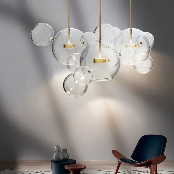 LunaBolle Elegante LED Pendelleuchte | Modernes Bubble-Design | Dimmbares Licht | Dekorative Beleuchtung für Esszimmer & Wohnzimmer